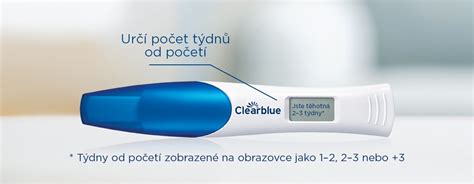 digitální těhotenský test Clearblue s displejem ukazujícím výsledek