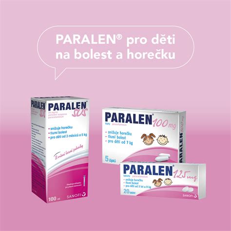 Infografika: Správné dávkování Paralen pro děti podle hmotnosti