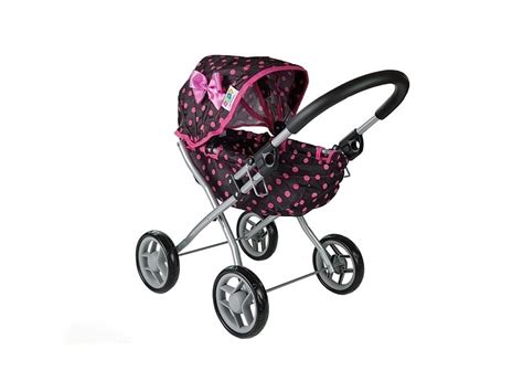 koláž různých typů kočárků pro panenky