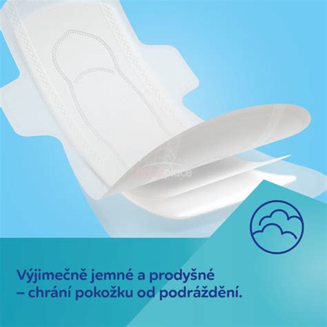 Ilustrace poporodní vložky s křidélky a indikátorem savosti