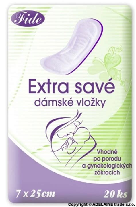 Ilustrace poporodní vložky bez křidélek s indikátorem savosti