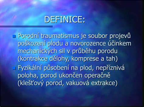 Infografika: Porodní traumatismus a možná poranění