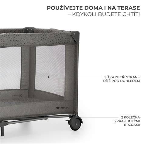 Infografika: Multifunkční cestovní postýlky Kinderkraft a jejich doplňky