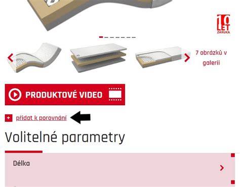 Porovnání tloušťky a tuhosti u vybraných matrací