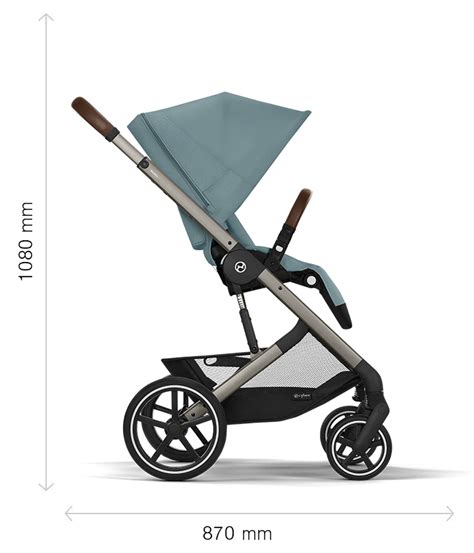 Detailní záběr na otočné sedadlo kočárku Cybex Balios S Lux.