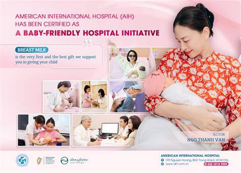 Infografika: Přehled služeb porodnice Třinec a klíčových bodů akreditace Baby Friendly Hospital