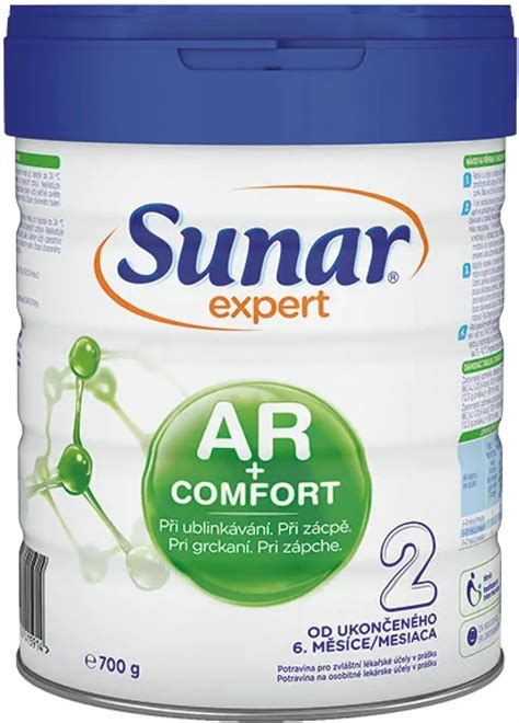 grafické znázornění klíčových složek Sunar Expert AR+Comfort a jejich benefitů pro miminko