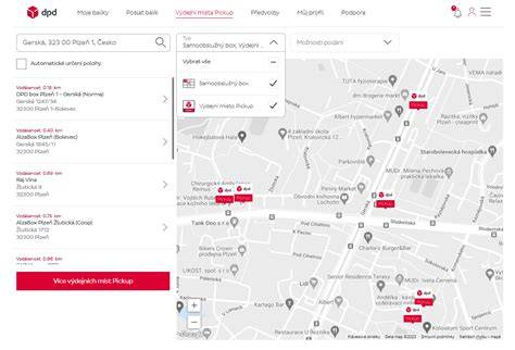 Mapa - dostupnost zásilek a letní výprodej Chicco