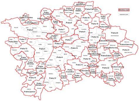 Mapa dojezdových časů z vybraných částí Prahy do Neratovic, Mělníku a Hořovic