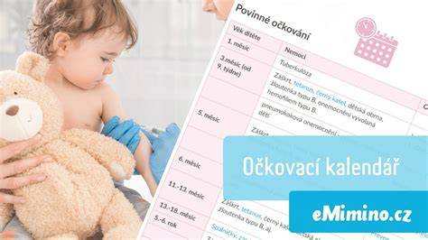 Tok událostí očkování od narození po 18 měsíců