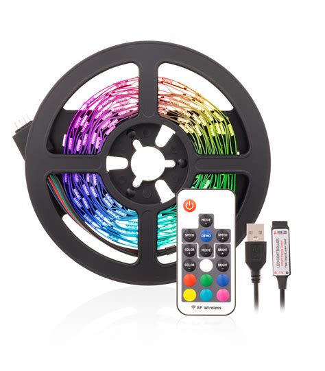 Ukázka různých barevných variant RGB LED pásku
