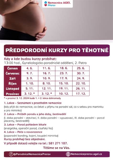 Infografika: Předporodní kurzy a jejich obsah