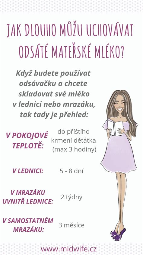 infografika s postupem skladování a ohřevu mateřského mléka
