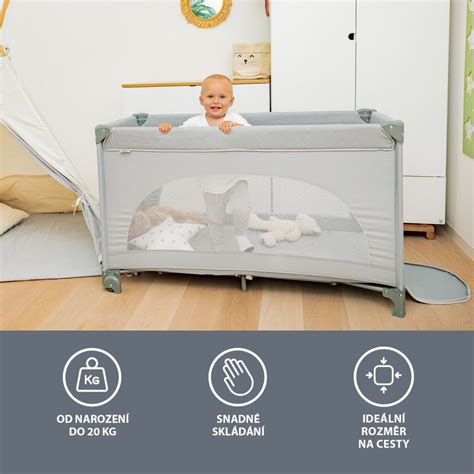 schematické znázornění postýlky Sofi Plus v různých konfiguracích (domácí postýlka, ohrádka, cestovní postýlka)