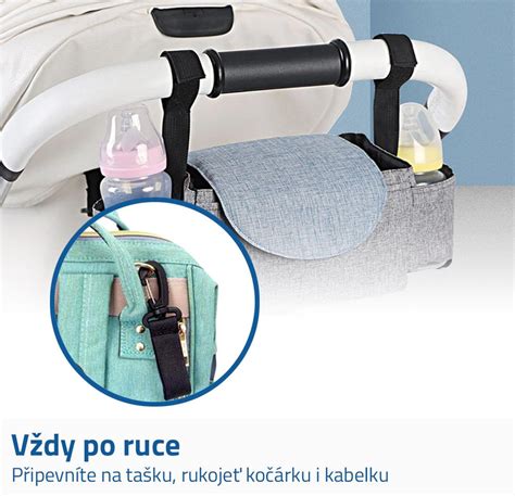 Infografika: Jak připevnit tašku na kočárek - způsoby uchycení a výhody