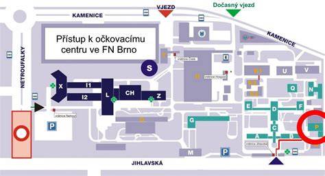 Vizualizace: Rozložení areálů Brno-Obilní trh a Bohunice