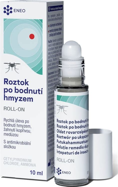schematické znázornění různých typů bodnutí hmyzem a jejich typických reakcí