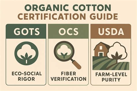 Infografika: certifikace bavlny (OCS, GOTS, Grüner Knopf, Cotton made in Africa)