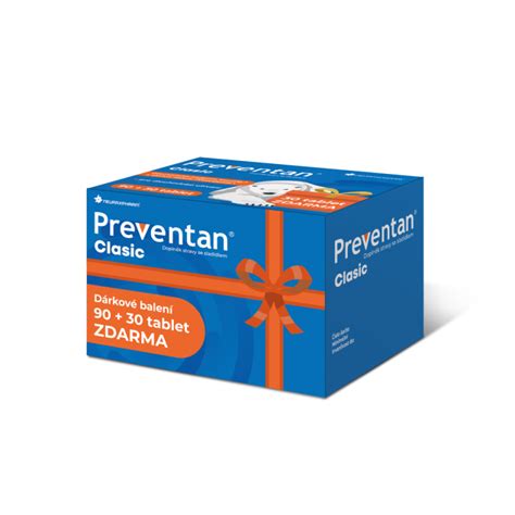 Obrázek balení Preventan Clasic s informací o vhodnosti pro těhotné po prvním trimestru