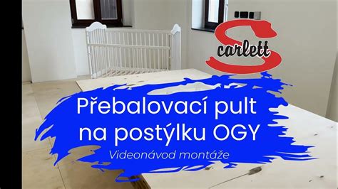 Schéma montáže přebalovacího pultu na dětskou postýlku