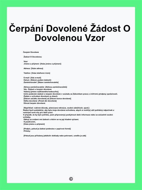 dokumenty a žádost o dovolenou