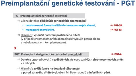 Schéma procesu preimplantačního genetického testování (PGT)