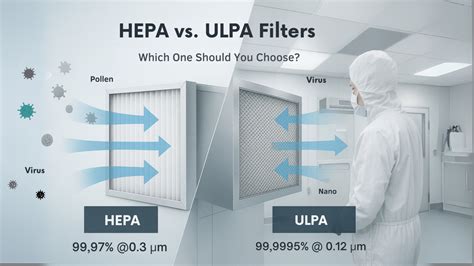 Infografika: Porovnání filtrů HEPA 95% vs 99,97% a jejich tříd