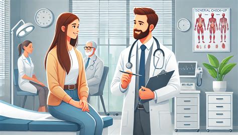 Ilustrace ženy u lékaře, která se radí ohledně interrupce.