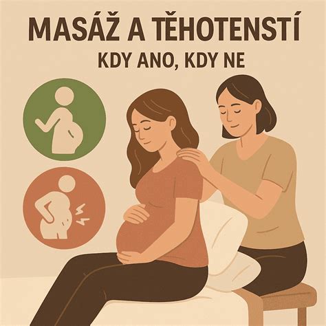 Ilustrace masáže hráze během těhotenství