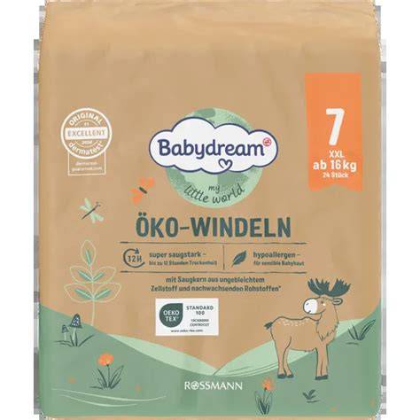 Babydream Öko - příklad ekologických plenek ROSSMANN