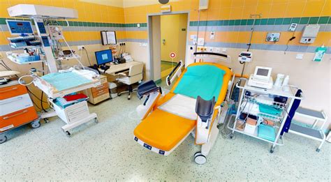Mapa areálu gynekologicko-porodnického oddělení a hlavní porodní sály