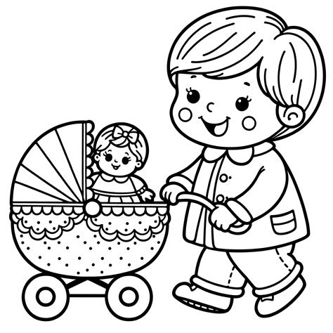 Dítě v kočárku pod slunečníkem