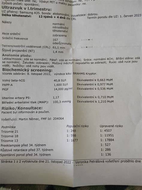 Infografika: Co se vyšetřuje v 1. trimestru a proč (Rh faktor, screening, Prenatal Advance)