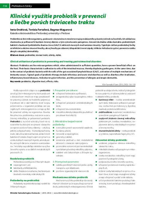 Infografika: Mechanismus působení probiotik v gastrointestinálním traktu