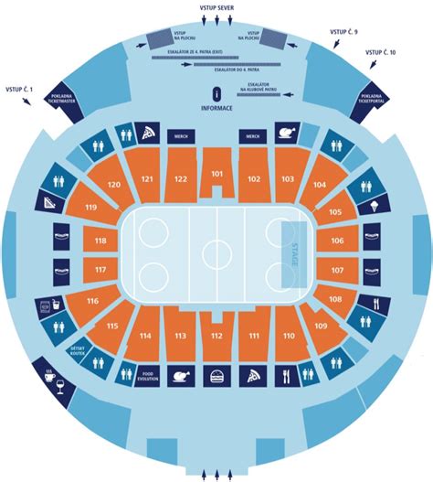 schéma rozložení přebalovacích místností v Olympii