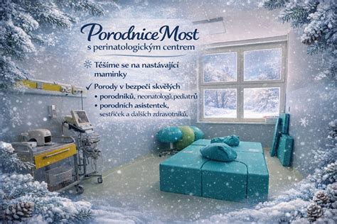 Infografika s rozložením porodních boxů, CTG monitorů a vyšetřovacích prostor