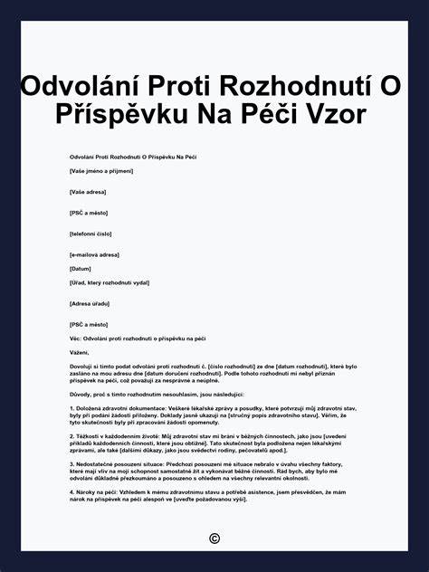 Infografika: Jak probíhá odvolací řízení proti příspěvku na péči
