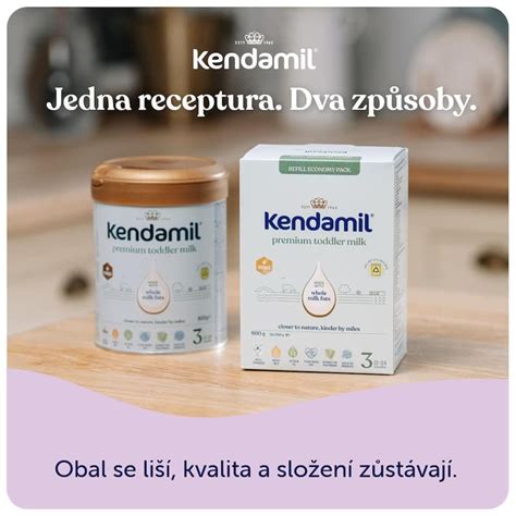 Kendamil složení: plnotučné mléko, bílkoviny, rostlinné oleje, laktóza, oligogalaktózy a doplňky