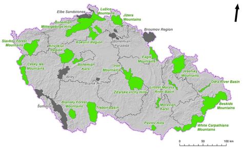 Mapa oblastí plastické chirurgie v ČR