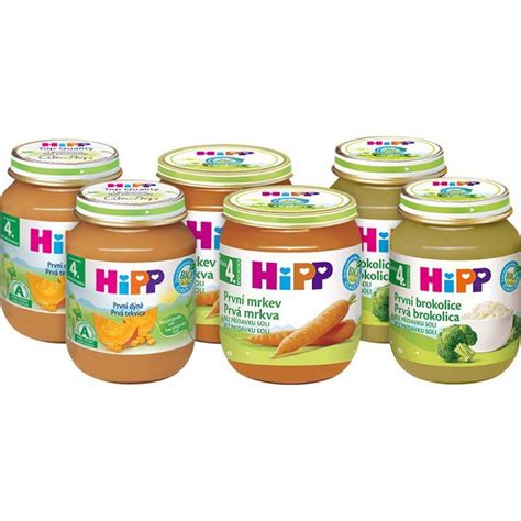 složení a vizuální prezentace prvních zeleninových příkrmů HiPP