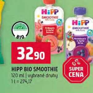 různé druhy ovocných a obilných příkrmů HiPP
