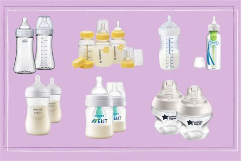 Infografika: types of baby bottles overview