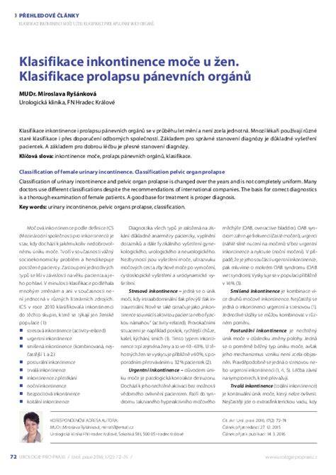 Infografika: Přehled léčby prolapsu pánevních orgánů a kroků diagnostiky