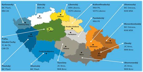 Mapa porodičních center a porodnic partnerů v ČR