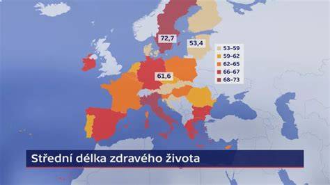 Mapa srovnání míry předčasných porodů v Evropě