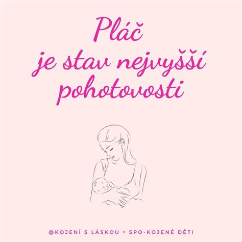 Schéma spojení pláče, kojení a emočního vývoje