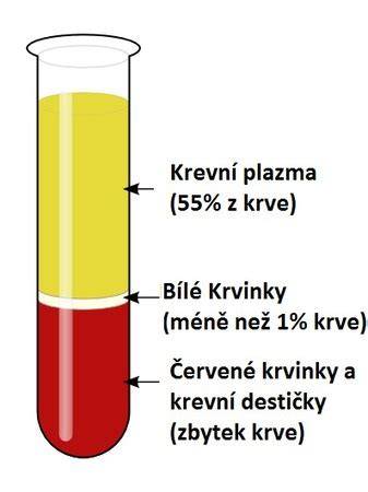 Rozložení krevních buněk ve vzorku