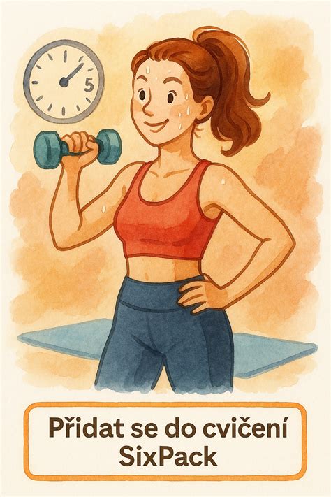 Ilustrace těhotné ženy provádějící jemné cvičení