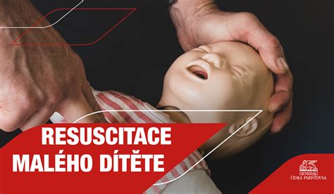 Infografika s hlavním postupem resuscitace dítěte