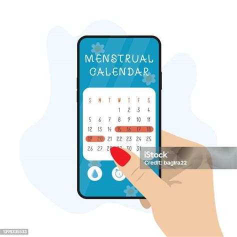 Ilustrace ženy používající mobilní aplikaci pro sledování menstruačního cyklu